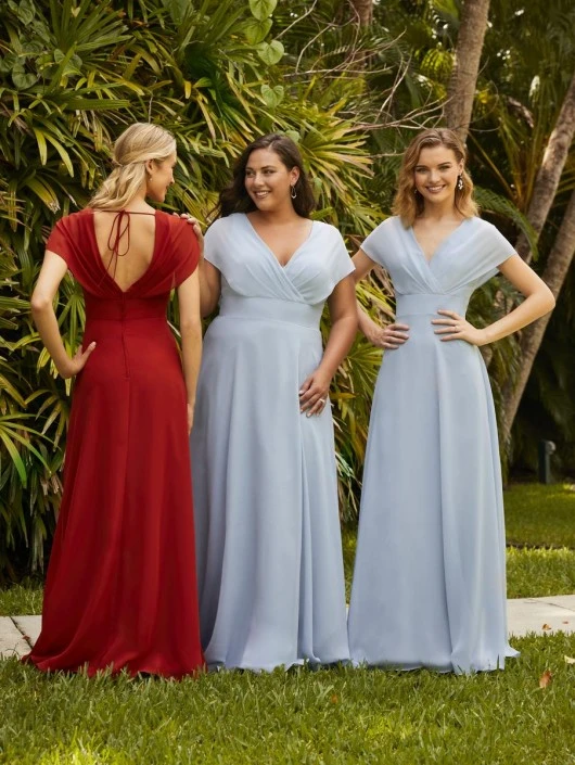 Christina Wu Celebration 22099 Draped V Neck Gown 3 Christina Wu Celebration 22099 Draped V Neck Gown