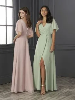 Christina Wu Celebration 22122 Wrap Flutter Sleeve Gown