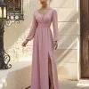 Christina Wu Celebration 22142 Deep V Long Sleeve Gown