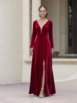Christina Wu Celebration 22157 Long Sleeve Velvet Gown