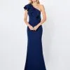 Montage By Mon Cheri Montage 221975 Ruffle One Shoulder Gown