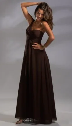 Christina Wu Celebrations Christina Wu One Shoulder Long Chiffon Bridesmaid Dress 22376