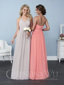 Christina Wu Celebration 22751 Beaded Straps Bridesmaid Gown