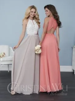 Christina Wu Celebration 22763 Lace Keyhole Bridesmaid Dress