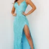 Jovani 22812 Beaded Fringe Prom Dress