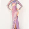 Jovani 22843 Long Sleeve Cut Out Sequin Gown -Outlet Prom Dresses Store 22843 Jovani Prom Dress S23 470x705