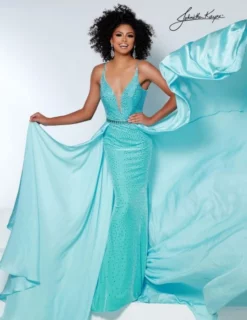 Johnathan Kayne 2400 Gown With Removable Overskirt