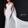 Johnathan Kayne 2413 Sparkling Gown With Removable Cape -Outlet Prom Dresses Store 2413 Johnathan Kayne Gown S22 540x699