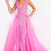Jovani 25833 Sequin Gown With Sheer Overskirt