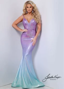 Johnathan Kayne 2647 Shimmering Ombre Mermaid Gown