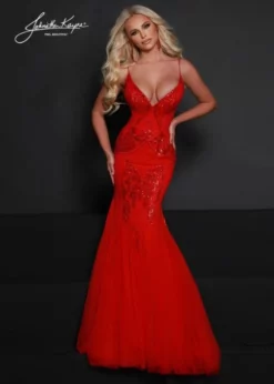 Johnathan Kayne 2694 Embroidered Lace Mermaid Gown