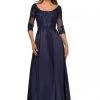 La Femme MOB La Femme 27988 Sheer Lace Mikado Mothers Gown -Outlet Prom Dresses Store 27988 La Femme Evening Dress S20 470x705