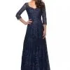 La Femme MOB La Femme 28053 Beautiful Lace Mothers Gown