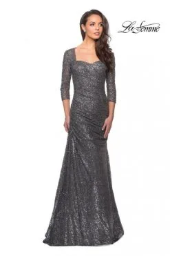 La Femme MOB La Femme 28065 Sequin Mothers Gown