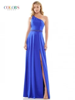 Colors Dress 2879 One Shoulder A-Line Prom Gown