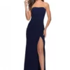 La Femme 28835 Double Strap Back Prom Dress