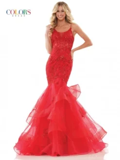 Colors Dress 2899 Sheer Corset Mermaid Prom Gown