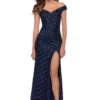 La Femme 29653 Off Shoulder Sequin Prom Dress -Outlet Prom Dresses Store 29653 La Femme Prom Dress S21 470x705