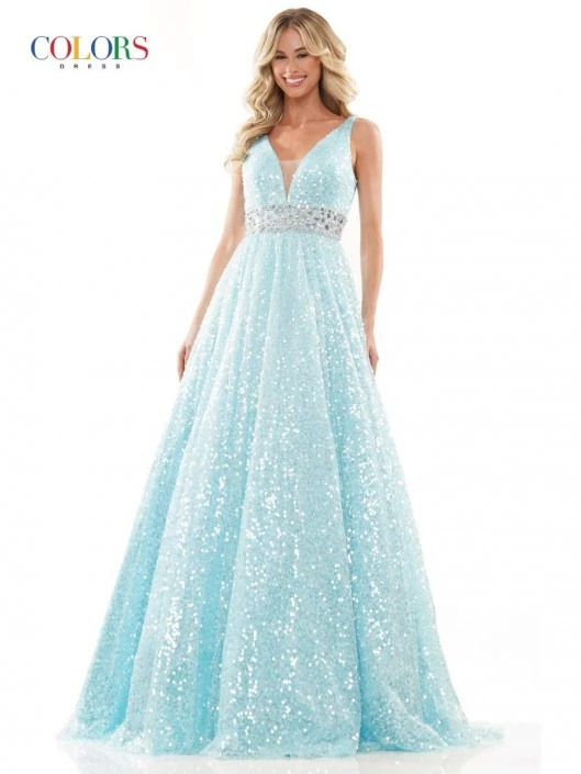 Colors Dress 2967 Sequin A-Line Prom Gown 3 Colors Dress 2967 Sequin A-Line Prom Gown