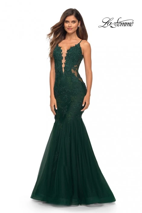 La Femme 29680 Lace Mermaid Prom Dress 3 La Femme 29680 Lace Mermaid Prom Dress