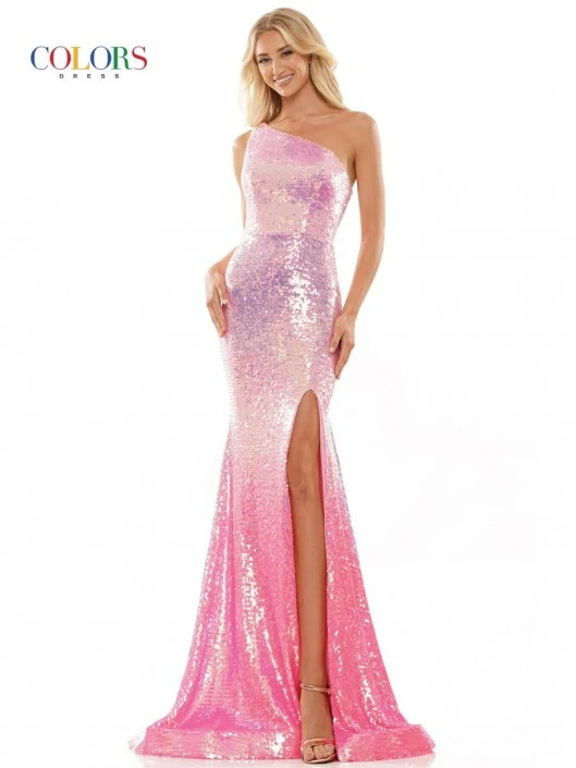 Colors Dress 2984 One Shoulder Sequin Prom Gown 3 Colors Dress 2984 One Shoulder Sequin Prom Gown