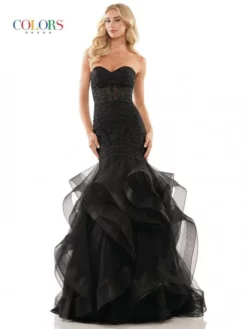 Colors Dress 2998 Ruffle Skirt Mermaid Gown