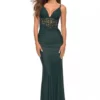 La Femme 30757 Sheer Lace Top Gown