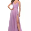 La Femme 30840 Ruched Chiffon Prom Dress -Outlet Prom Dresses Store 30840 La Femme Prom Dress S23 470x705