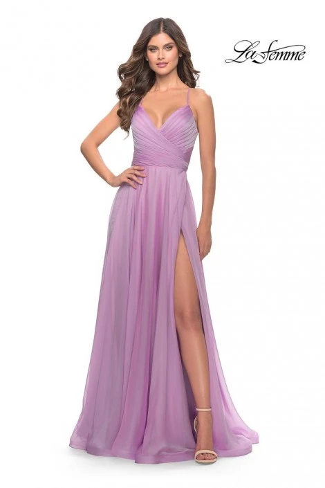 La Femme 30840 Ruched Chiffon Prom Dress 3 La Femme 30840 Ruched Chiffon Prom Dress
