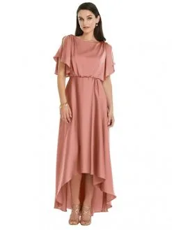 Dessy Collection 3112 High Low Blouson Bridesmaid Dress