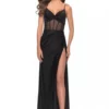 La Femme 31229 Sheer Corset Prom Dress
