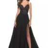 La Femme 31271 Sheer Lace Top A-Line Gown -Outlet Prom Dresses Store 31271 La Femme Prom Dress S23 470x705