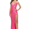 La Femme 31298 Sequin High Slit Prom Dress
