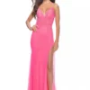 La Femme 31419 Hot Stone Sheer Prom Dress