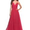 La Femme 31500 Pleated Chiffon A-Line Prom Dress -Outlet Prom Dresses Store 31500 La Femme Prom Dress S23 470x705