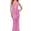 La Femme 31521 Sequin Swirl Print Prom Dress -Outlet Prom Dresses Store 31521 La Femme Prom Dress S23 470x705