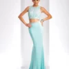 Clarisse 3438 Beaded Knit 2 Piece Prom Dress -Outlet Prom Dresses Store 3438 Clarisse Prom Dress S18 529x705