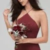 Watters 3505 Whitney Halter Chiffon Bridesmaid Dress -Outlet Prom Dresses Store 3505 Watters Bridesmaid Dress F17 470x705