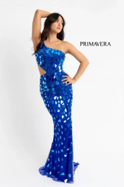 Primavera 3623 Mirror One Shoulder Prom Dress
