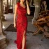 Primavera 3921 One Feather Shoulder Prom Dress -Outlet Prom Dresses Store 3921 Primavera Prom Dress S23 529x705