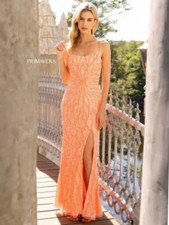 Primavera 3959 Beautiful Beaded Design Prom Dress