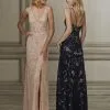 Adrianna Papell Platinum Adrianna Papell 40138 Floral Beaded Bridesmaid Dress