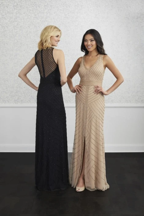 Adrianna Papell Platinum 40230 Illusion Back Gown 3 Adrianna Papell Platinum 40230 Illusion Back Gown