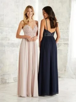 Adrianna Papell Platinum 40252 Floral Beaded Gown