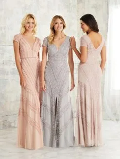 Adrianna Papell Platinum 40261 Pearl Beaded Gown