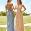 Adrianna Papell Platinum 40344 Artistic Halter Gown -Outlet Prom Dresses Store 40344 Adrianna Papell Platinum Gown S22 530x705