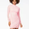 Ashley Lauren 4252 Long Sleeve Beaded Cocktail Dress