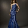 Morilee 48025 Dazzling One Shoulder Mermaid Dress -Outlet Prom Dresses Store 48025 Morilee Prom Dress F23 470x705