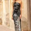 Sherri Hill 54945 One Shoulder Cut Glass Gown -Outlet Prom Dresses Store 54945 Sherri Hill Prom Dress S22 470x705