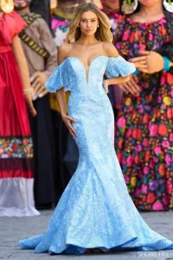 Sherri Hill 55326 Off Shoulder Mermaid Prom Dress